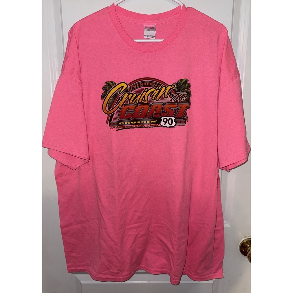 Cruisin The Coast '19 T-Shirt Neon Pink‎ Ladies Size 2XL 2013